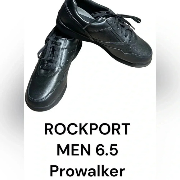 ROCKPORT shoes ,men size 6.5. Black  prowalker Leather shoes,sneaker EC - Picture 1 of 16